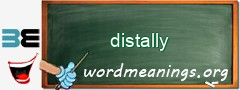 WordMeaning blackboard for distally